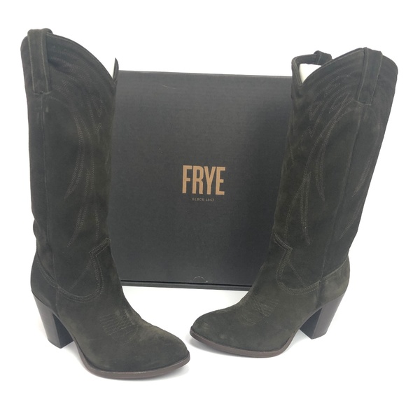 Frye Shoes - Frye Womens Ilana Pull On Cowboy Boots Fatigue Oli